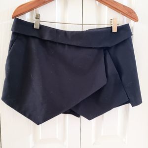Zara Black Asymmetrical Skort